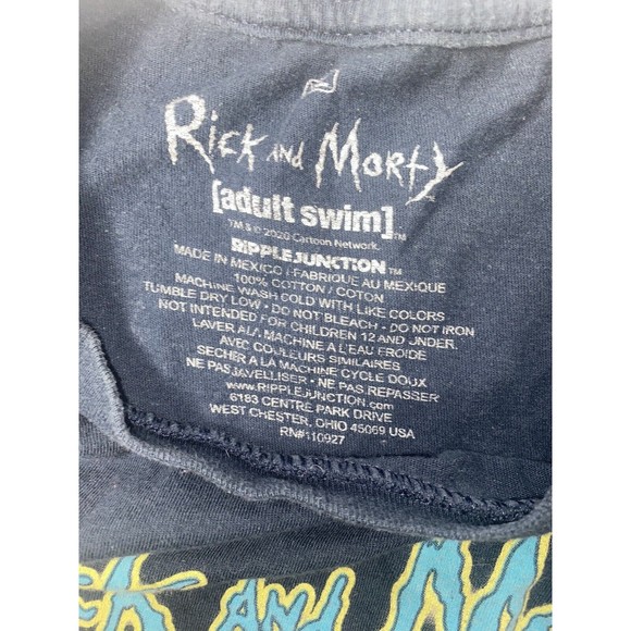 Rick And Morty T-Shirt Mens Size XL Navy Ripple Junction Adult Swim - Picture 6 of 7